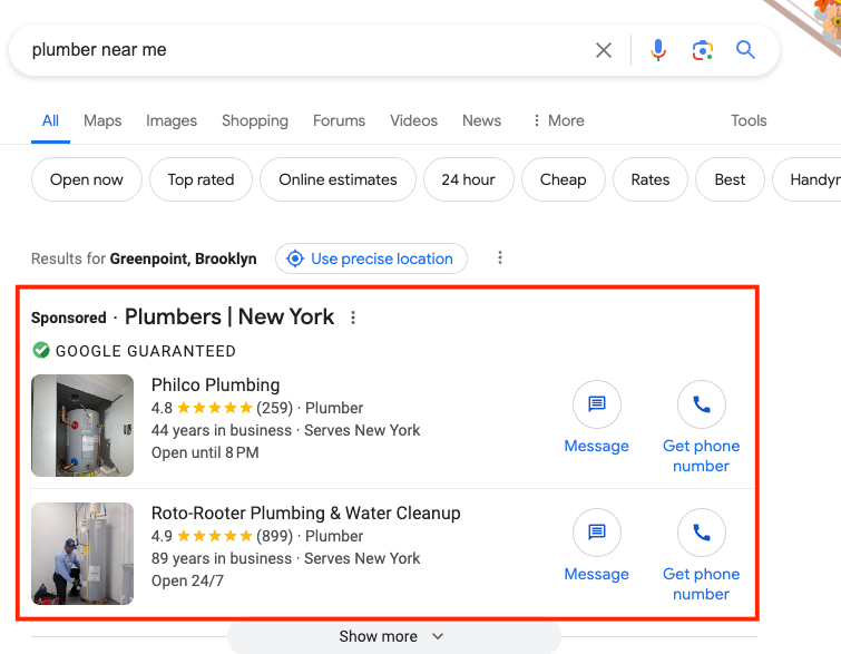 local services ads vs google ads