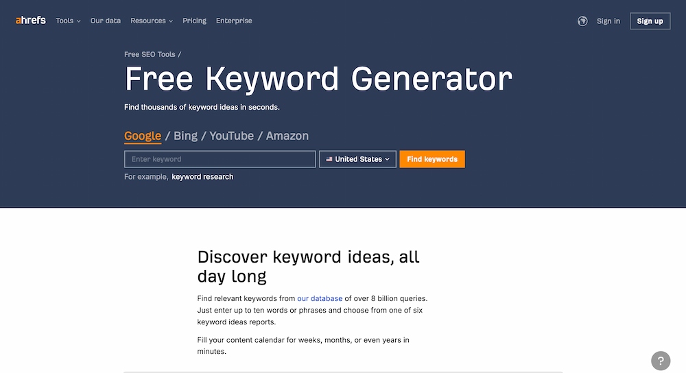 Ahrefs Keywords Explorer