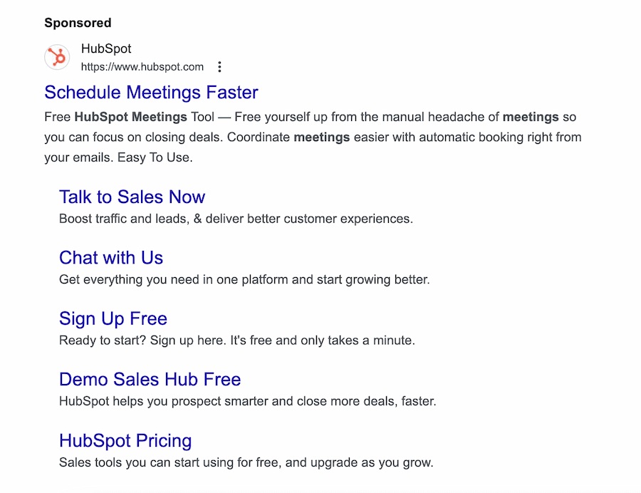 Hubspot Ad Copy Example