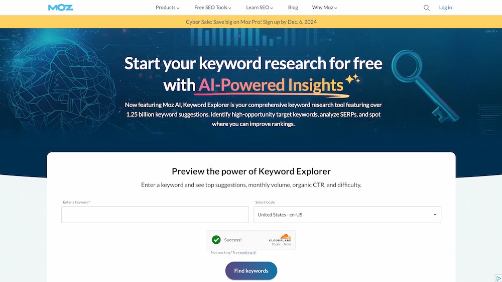 Moz Keyword Explorer