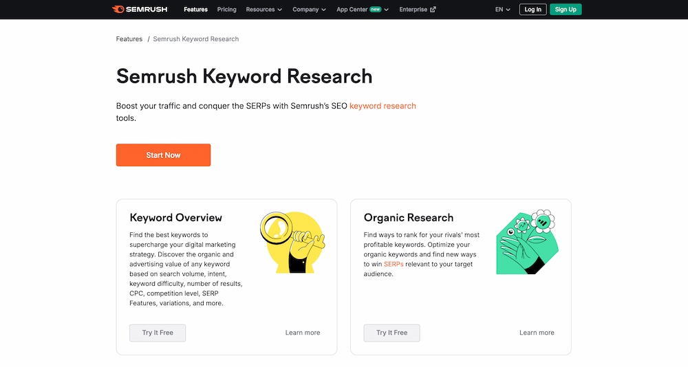 Semrush Keyword Tool