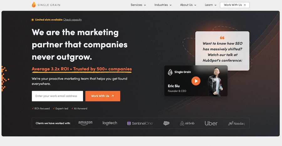 single grain paid search agency for saas